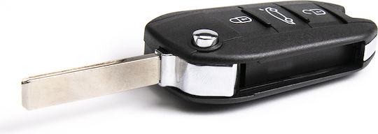 Carcasă cheie auto cu lamă cu 3 butoane pentru Peugeot