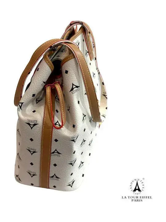 Fabric Women's Drawstring Bag Beige 36-171034-2X