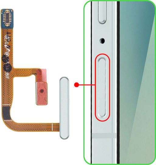 Samsung Original Fingerprint Reader Galaxy Z Flip7 Service Pack Cable Pale Green
