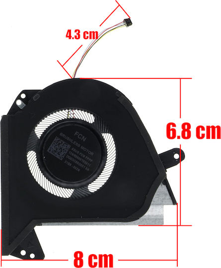 Laptop Fan CPU Cooling Fan Asus Rog Zephyrus G15 2022 Ga503rw Ga503rm Ga503rs Ga503rx Ux325sa Ux325ua 13nr0800t03011 Dfsck221051824 Fppp 4pin Code 81655