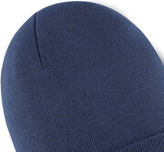 Beanie Unisex Beanie mit Rippstrick in Marineblau Farbe