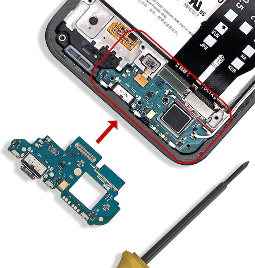 Clappio Usb-c Ladeanschluss + Ersatz Micro Samsung Galaxy A54 Grün