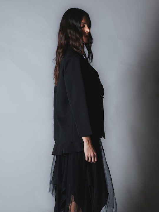 Sotris Long Women's Blazer Black