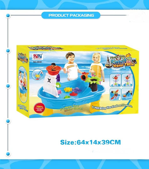 Set De Joacă Cu Apă Și Nisip Pentru Copii Matadi Mărime 28 X 60 X 38 Cm Include Set Complet Accesorii Specifice Navă Pirat