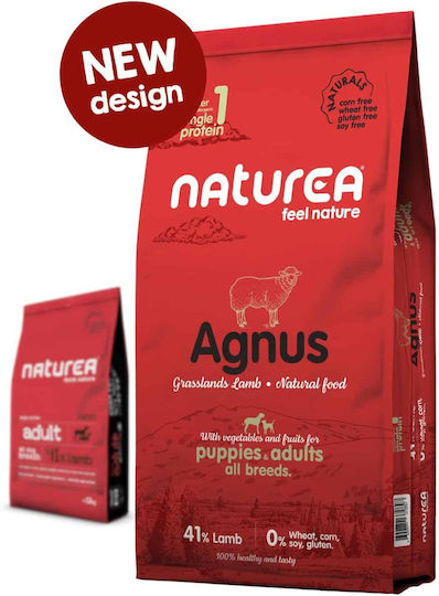 Naturea Naturals Adult Agnus 12kg Hrană Uscată fără Gluten pentru Câini Adulţi cu Miel