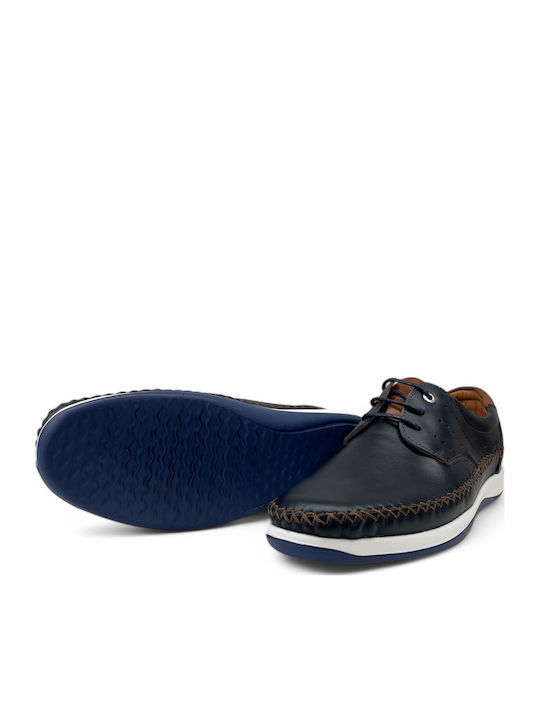 Leder Herren Freizeitschuhe Blau