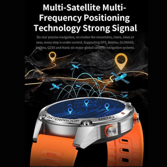 Microwear G100 GPS Smartwatch (Portocaliu)