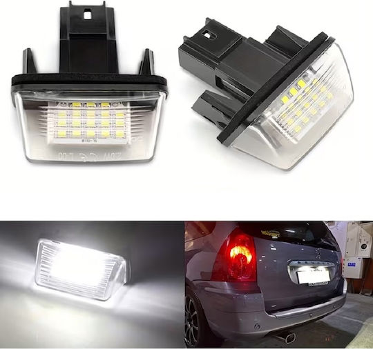 Best-Ka Светлини за регистрационната табела LED за Citroen C3 / C4 / C5 / Berlingo / Xsara / Saxo / C3 Picasso / C4 Picasso / Xsara Picasso 2бр