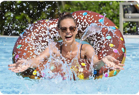 Brown Inflatable Beach Swimming Ring Donut 107cm Bestway