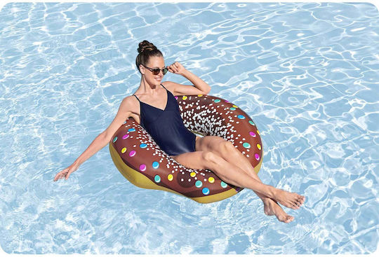 Brown Inflatable Beach Swimming Ring Donut 107cm Bestway