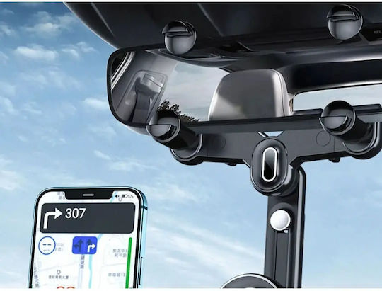 Car Mobile Mount with Adjustable Hooks Black
