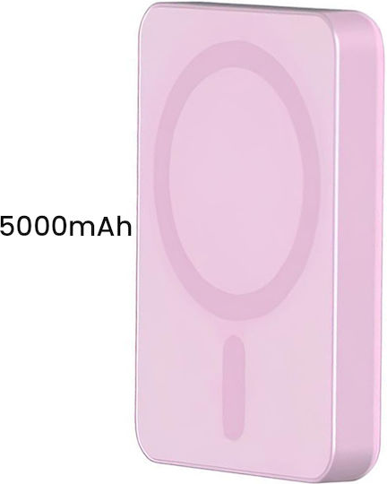 Force Power MagSafe Power Bank 5000mAh 15W mit USB-C Anschluss Rosa