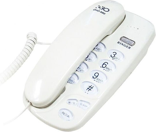Corded Phone Office White
