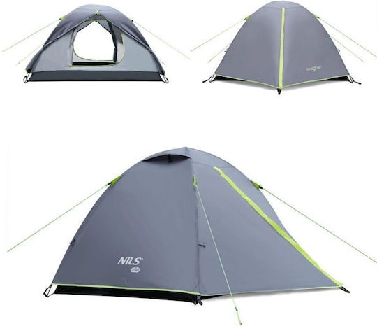 Nils NC6004 Explorer Къмпинг Сцена Igloo Сива с Двойна Плат 3 Сезона за 3 Хора 270x150x110см