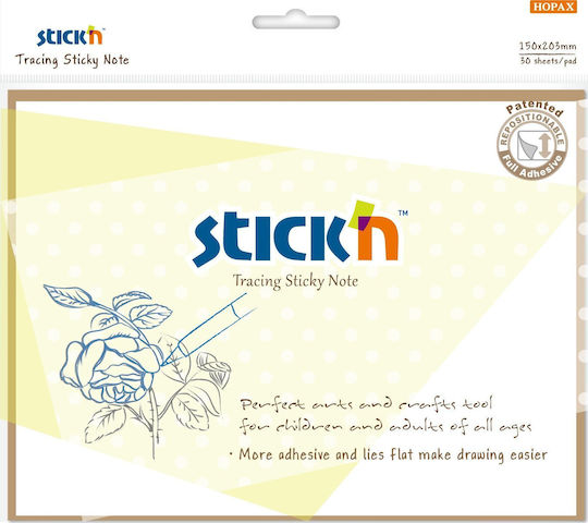 Σημειώσεις Stickn Αυτοκόλλητες 152x203mm Διαφανείς 30k