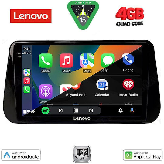 Lenovo Car Audio System for Hyundai iX45 / Santa Fe 2018-2023 (Bluetooth/USB/WiFi/GPS/Apple-Carplay/Android-Auto) with Touch Screen 10"