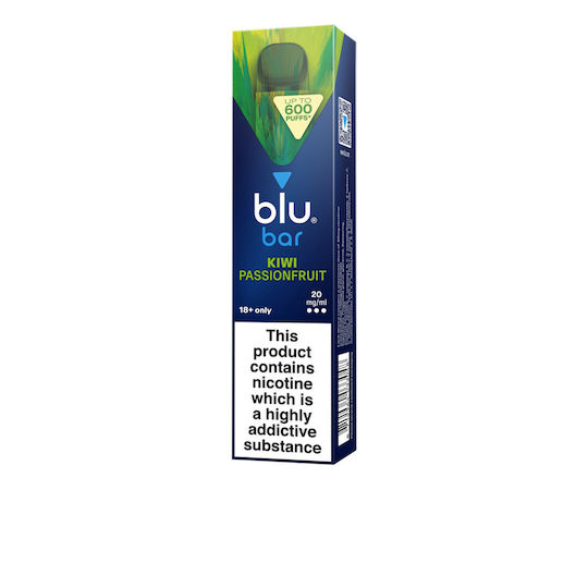 MyBlu Бар Единично Употребима Електронна Цигара 600 Вдишвания Passionfruit 2ml 20mg Зелен