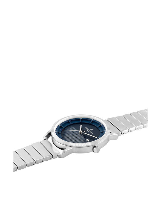 Pierre Cardin Ceas Barbatesc 43mm cu Baterie cu Brățară Metalică Argintie