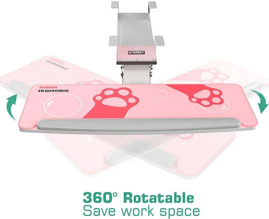 Eureka Ergonomic Βάση Γραφείου Πληκτρολογίου Ροζ ERK-AKB-02GY