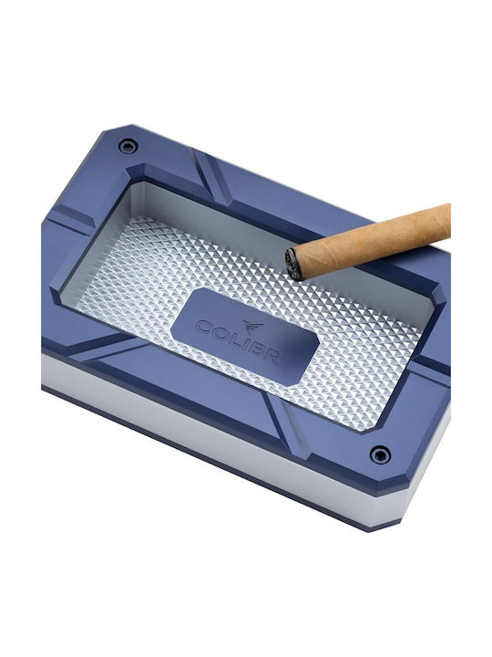 Colibri Ashtray Rallye Blue Silver T3