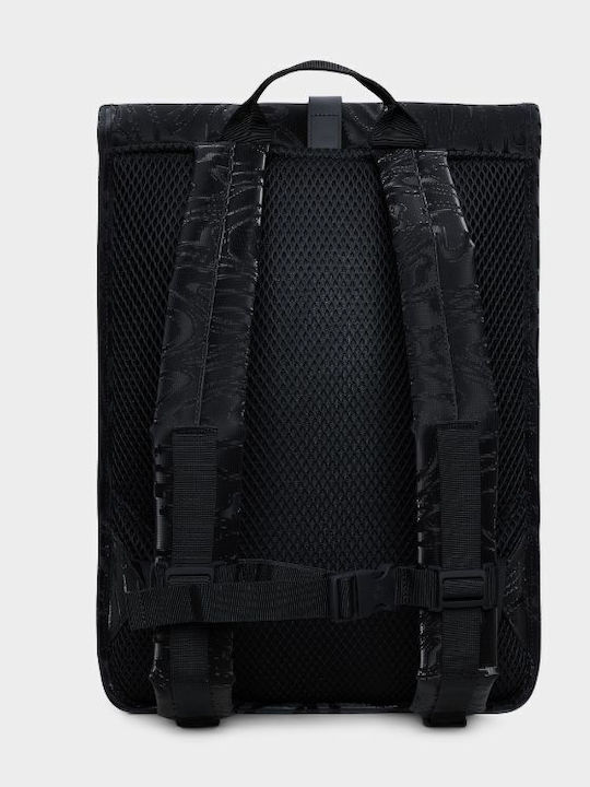 Rains Rolltop Rucksack Μαύρο