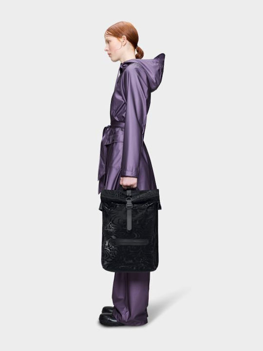 Rains Rolltop Rucksack Μαύρο
