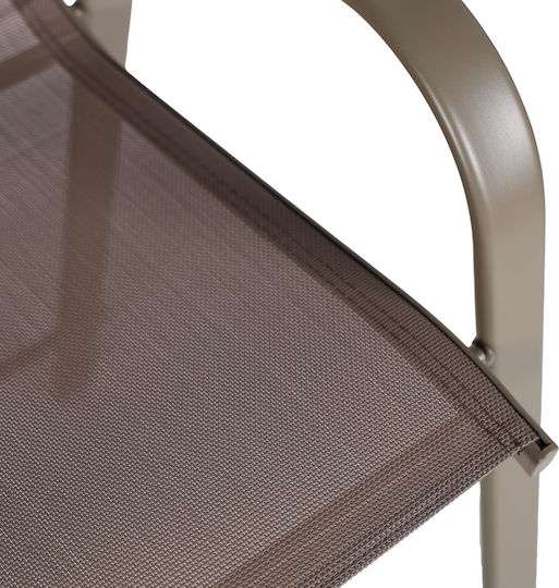 Hocker für Bar Für den Außenbereich Calan Ανοιχτή Καφέ Απόχρωση 1Stück 55x70x114cm
