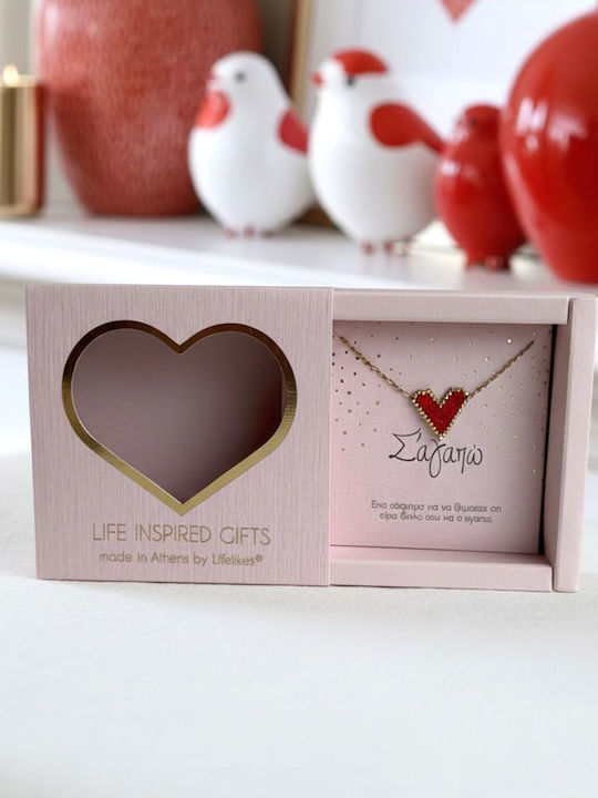 Gift Box "σ'αγαπώ" Κολιέ Καρδιά Κόκκινη Gift Box "σ'αγαπώ" Κολιέ Καρδιά Κόκκινη
