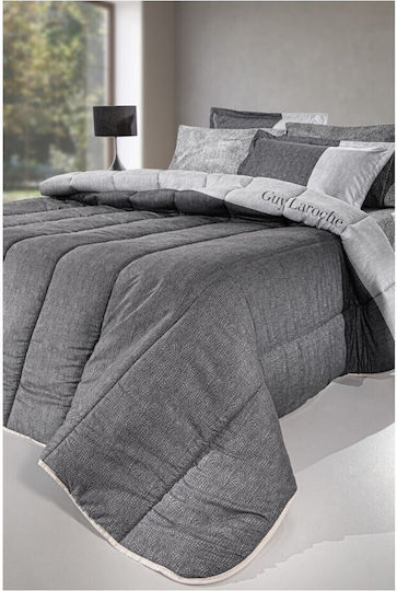 Guy Laroche Quilt Double Bed 220x240cm Safari Anthracite 530 GSM