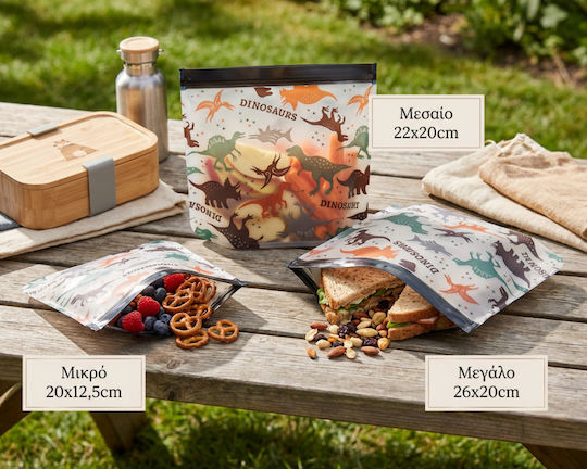 Excellent Houseware School Food Case Multicolour Dinosaurs