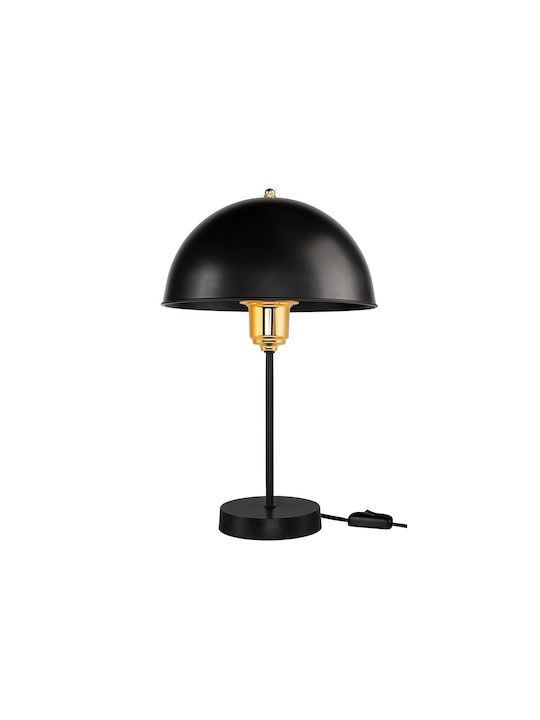 GloboStar GAZETA Plastic Vintage Table Lamp for Socket E27 with Black Shade and Base