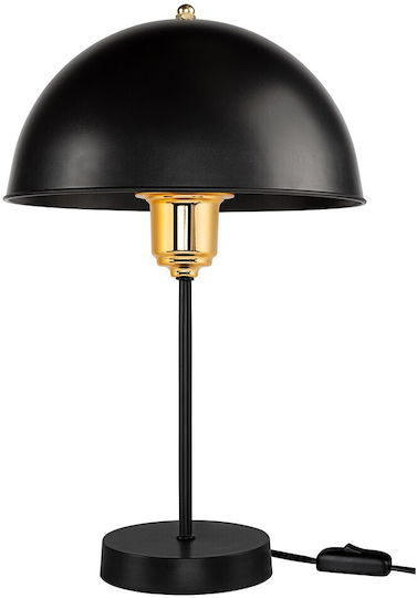 GloboStar GAZETA Plastic Vintage Table Lamp for Socket E27 with Black Shade and Base