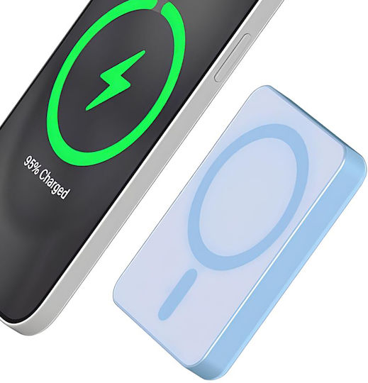 Force Power MagSafe Power Bank 5000mAh 15W с USB-C порт Син