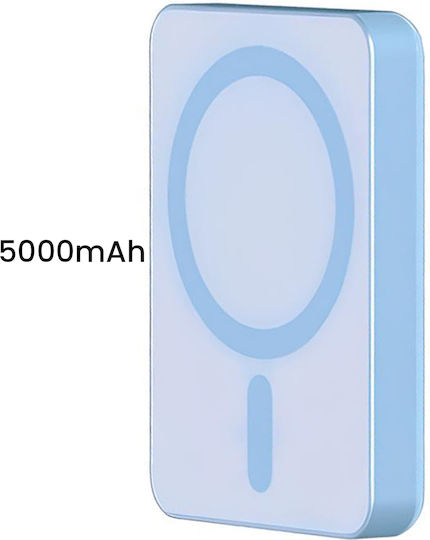 Force Power MagSafe Power Bank 5000mAh 15W с USB-C порт Син