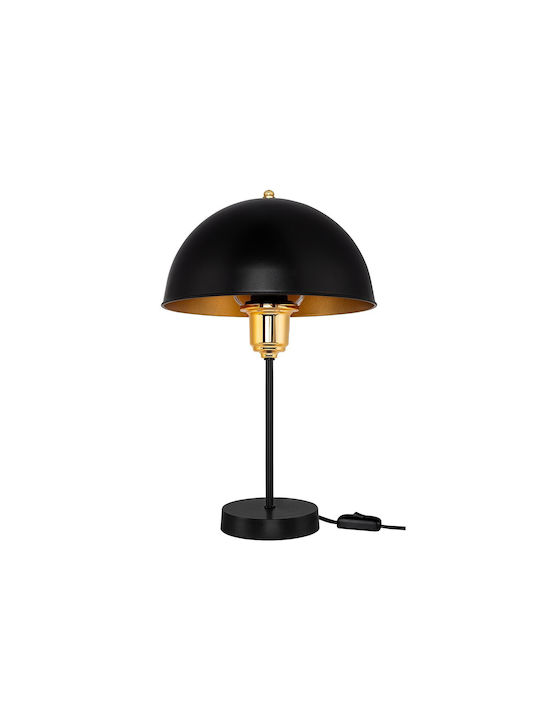 GloboStar GAZETA Plastic Vintage Table Lamp for Socket E27 with Black Shade and Base