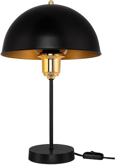 GloboStar GAZETA Plastic Vintage Table Lamp for Socket E27 with Black Shade and Base