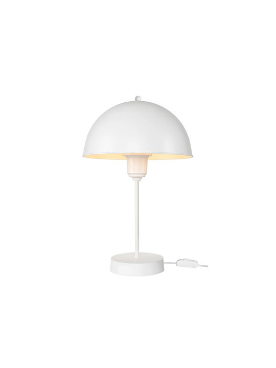 GloboStar GAZETA Plastic Vintage Table Lamp for Socket E27 with White Shade and Base