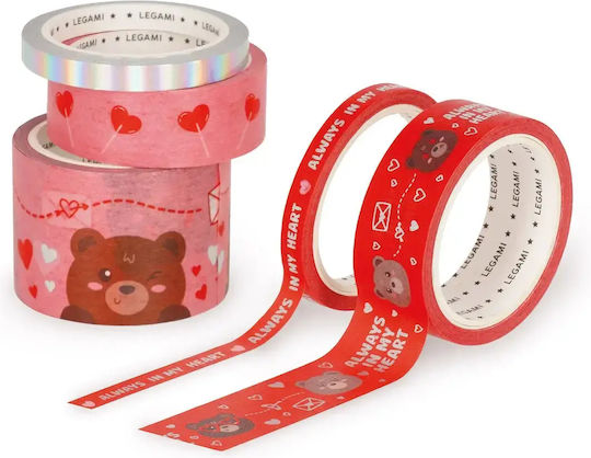 Legami Adhesive Tape Set 5 Pieces Teddy Bear