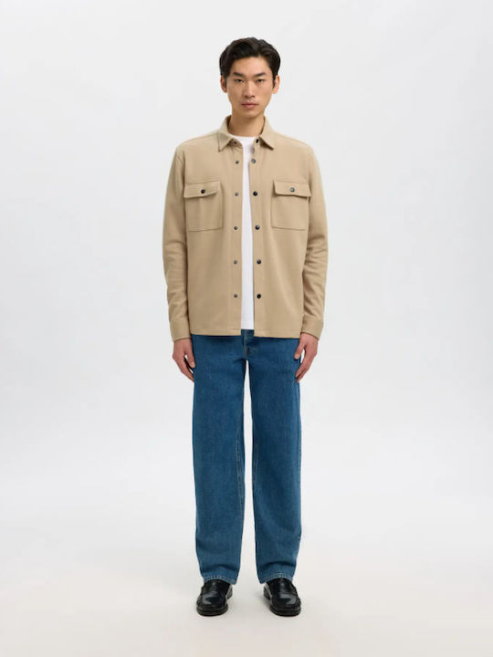 Μακρυμάνικo Overshirt Μουσταρδί