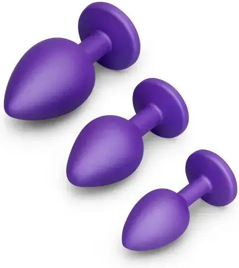 Jeweled Butties Module Pluguri Anale Din Silicon 3 Bucăți