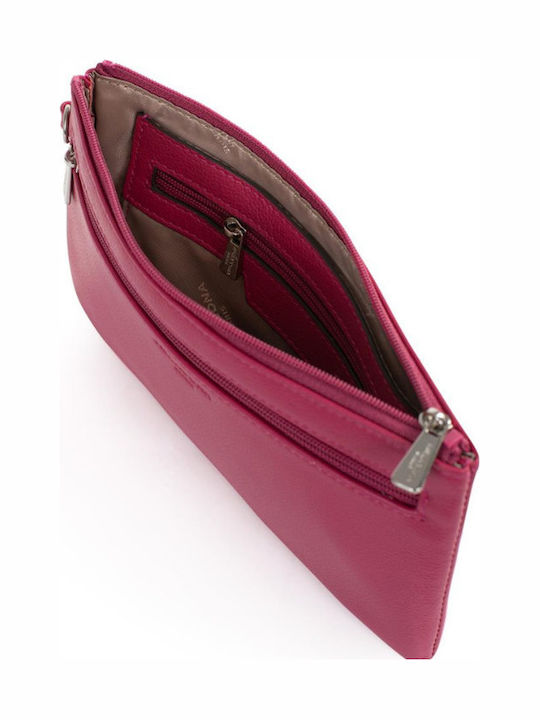 Leather Women's Wallet Classic Fuchsia