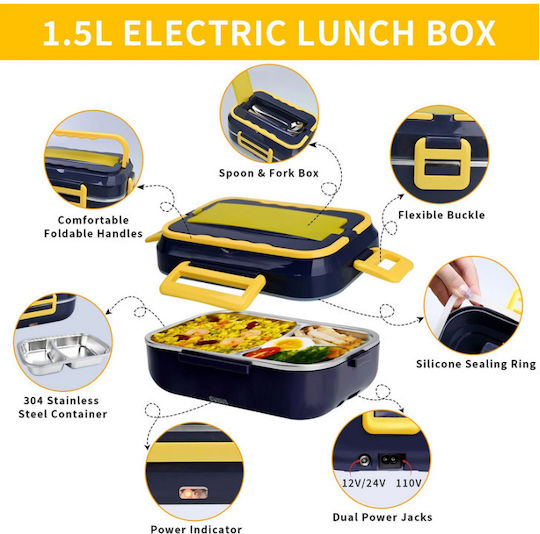 Silver Lunch Box 1.5lt