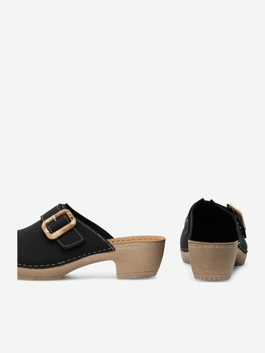 Mules mit Absatz in Beige Farbe