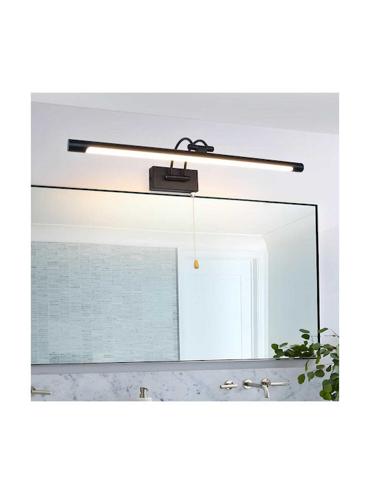 Modern Lamp Bathroom with Integrated LED and Warm White Light Black 60x19x10cm