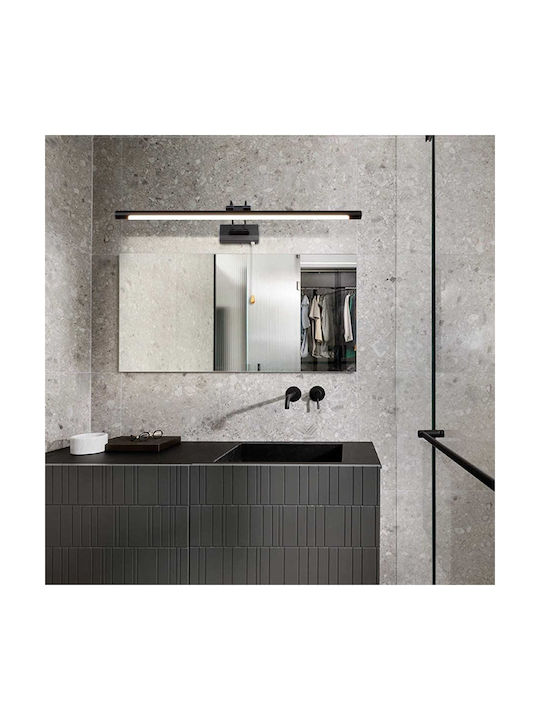 Modern Lamp Bathroom with Integrated LED and Warm White Light Black 60x19x10cm