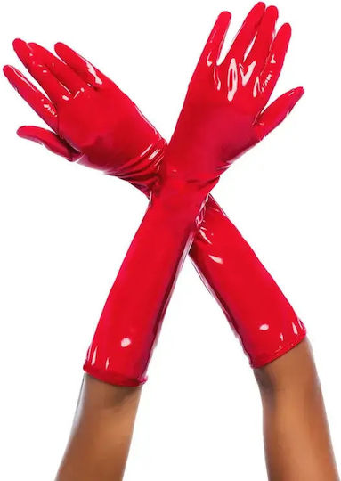 Mapale Cruella Sexy Γάντια Vinyl Κόκκινα