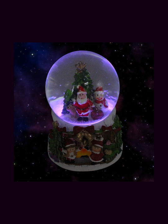 Christmas Decorative Gift Lighted with Santa Claus 9x9x12.5cm