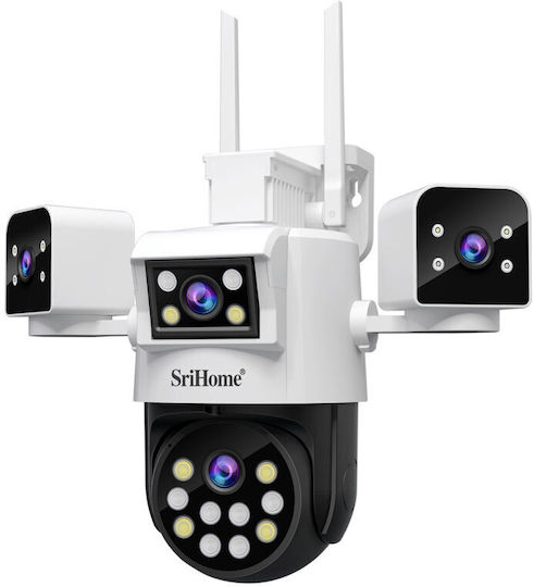 Sricam SH066 IP Quad Κάμερα Παρακολούθησης Wi-Fi 4K Αδιάβροχη με Αμφίδρομη Επικοινωνία και Φακό 4mm