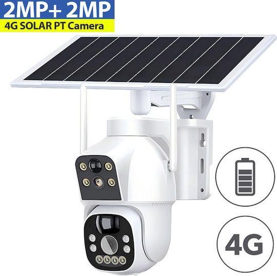 Anga AQ-8127IBW IP Κάμερα Παρακολούθησης 4G Full HD 1080p Αδιάβροχη Μπαταρίας με Αμφίδρομη Επικοινωνία και Φακό 3.6mm