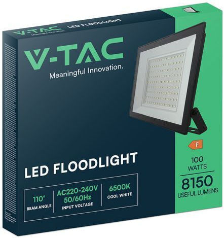 V-TAC Waterproof LED Floodlight 100W Cold White 6500K IP65